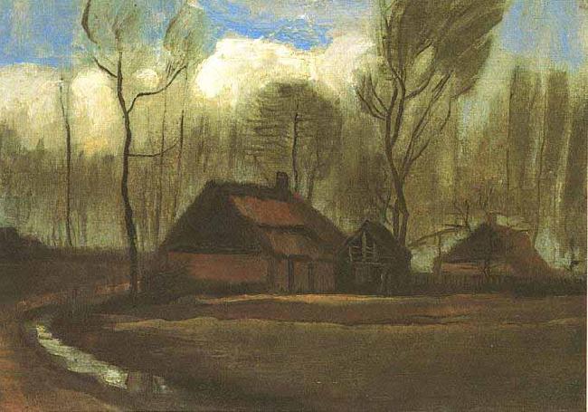Vincent Van Gogh Farmhouse Among Trees oil painting picture